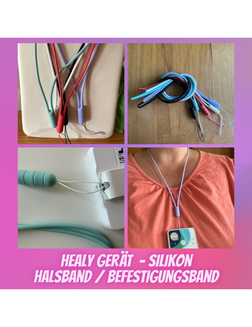 Healy - Befestigungsband, Schnur, Halsband aus Silikon versch. Farben- fürs Healy Gerät