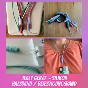 Healy - Befestigungsband, Schnur, Halsband aus Silikon versch. Farben- fürs Healy Gerät