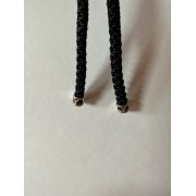 Healy - Design Befestigungsband, Schnur, Halsband, geflochten, schwarz/silber mit Strass - fürs Healy Gerät