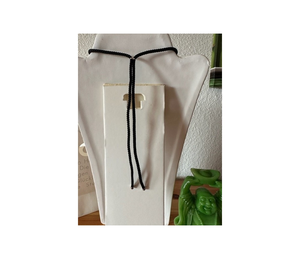 Healy - Design Befestigungsband, Schnur, Halsband, geflochten, schwarz/silber mit Strass - fürs Healy Gerät