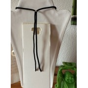 Healy - Design Befestigungsband, Schnur, Halsband, geflochten, schwarz/silber mit Strass - fürs Healy Gerät