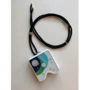 Healy - Design Befestigungsband, Schnur, Halsband, geflochten, schwarz/silber mit Strass - fürs Healy Gerät