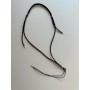 Healy - geflochtenes Nylon Befestigungsband, Schnur, Halsband, schwarz/silber- fürs Healy Gerät