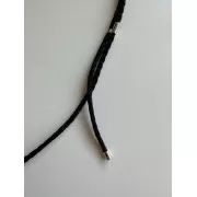 Healy - geflochtenes Nylon Befestigungsband, Schnur, Halsband, schwarz/silber- fürs Healy Gerät