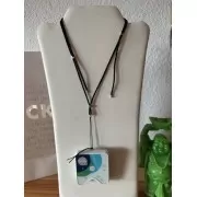 Healy - geflochtenes Nylon Befestigungsband, Schnur, Halsband, schwarz/silber- fürs Healy Gerät