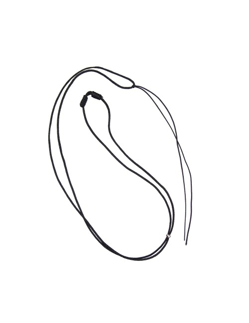 Healy - Nylon Befestigungsband, Schnur, Halsband, schwarz/silber- fürs Healy Gerät