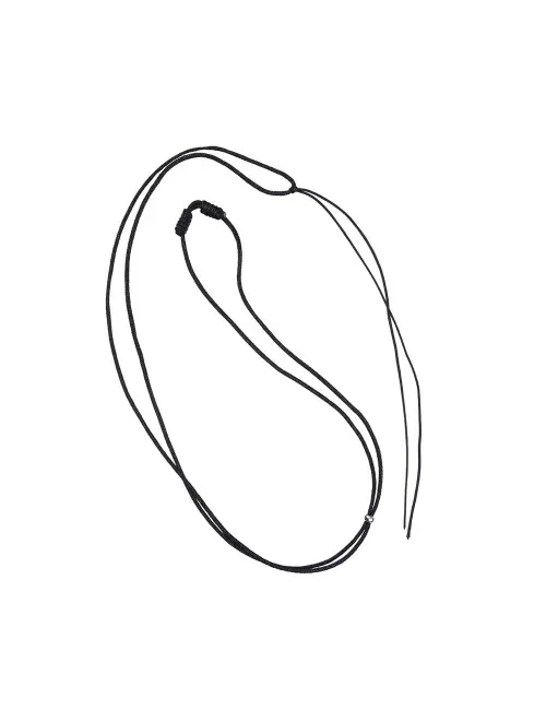 Healy - Nylon Befestigungsband, Schnur, Halsband, schwarz/silber- fürs Healy Gerät