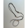 Healy - Nylon Befestigungsband, Schnur, Halsband, schwarz/silber- fürs Healy Gerät