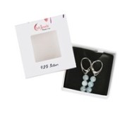 Ohrringe - Aquamarin Kugeln 6mm, rhodiniert