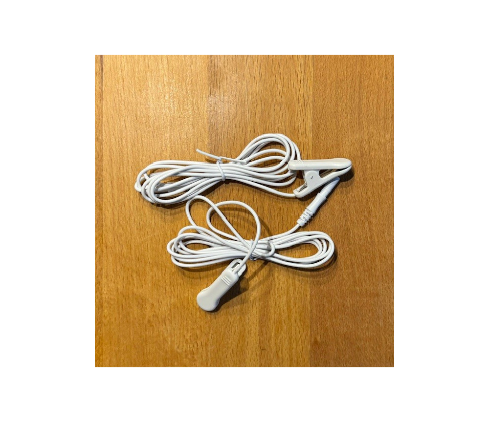 Ohr-Elektrodenverbindungskabel mit 2mm Anschluss - für Healy Gerät - 1Paar