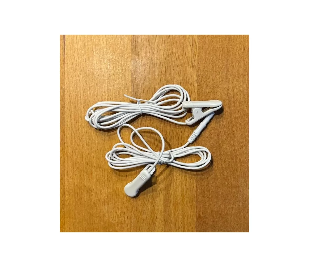 Ohr-Elektrodenverbindungskabel mit 2mm Anschluss - für Healy Gerät - 1Paar
