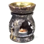 Aromalampe & Duftlampe - Pentagramm - Speckstein - schwere Qualität - ca. 11x8 cm
