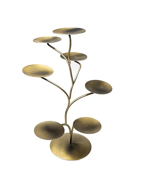 Teelichthalter - Chakra Baum /Teelicht Ständer - Gold/Bronze - mit 7 Armen ca.  57x35cm
