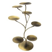 Teelichthalter - Chakra Baum /Teelicht Ständer - Gold/Bronze - mit 7 Armen ca. 57x35cm