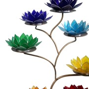 Teelichthalter - Chakra Baum /Teelicht Ständer - Gold/Bronze - mit 7 Armen ca. 57x35cm