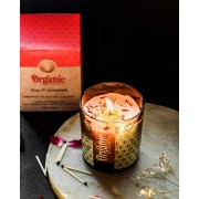 Song of India - Organic Goodness - Kerze im Glas - Rose & Geranium - mit Blume des Lebens