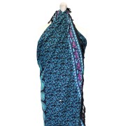 Sarong - Wickeltuch - Pfau - Viskose - Blau/Türkis - ca. 140x100 cm