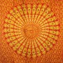 Sarong - Wickeltuch - Mandala - Viskose - Orange/Grün  - ca. 140x100 cm