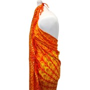 Sarong - Wickeltuch - Mandala - Viskose - Orange/Grün - ca. 140x100 cm