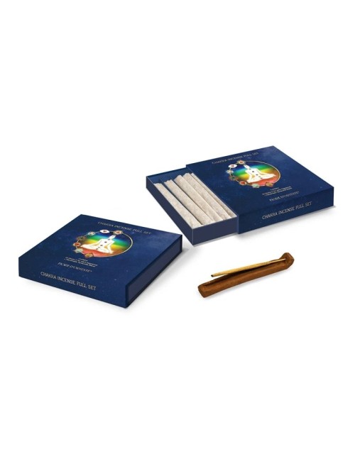 Fiore d'Oriente - Räucherstäbchen - Chakra-Räucherstäbchen Set - 49 Stäbchen mit Halter