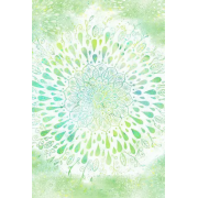 Spirit of OM - Biber-Bettwäsche GREEN DREAM - green/white