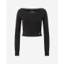 Spirit of OM - Longsleeve Crop Shirt - schwarz