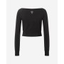 Spirit of OM - Longsleeve Crop Shirt - schwarz
