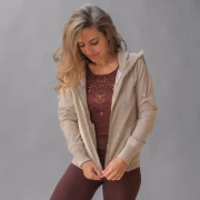 Spirit of OM - Sweatjacke Damen - sand-nature