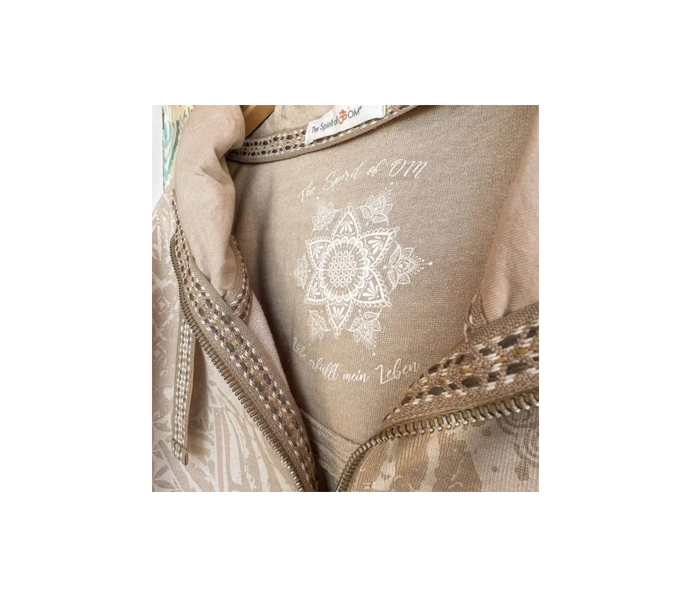Spirit of OM - Sweatjacke Damen - sand-nature