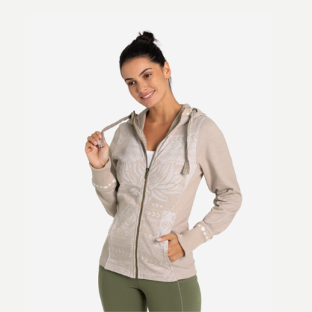 The Spirit of OM - Sweatjacke Damen - sand-nature