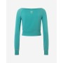 Spirit of OM - Longsleeve Crop Shirt Bambus - green