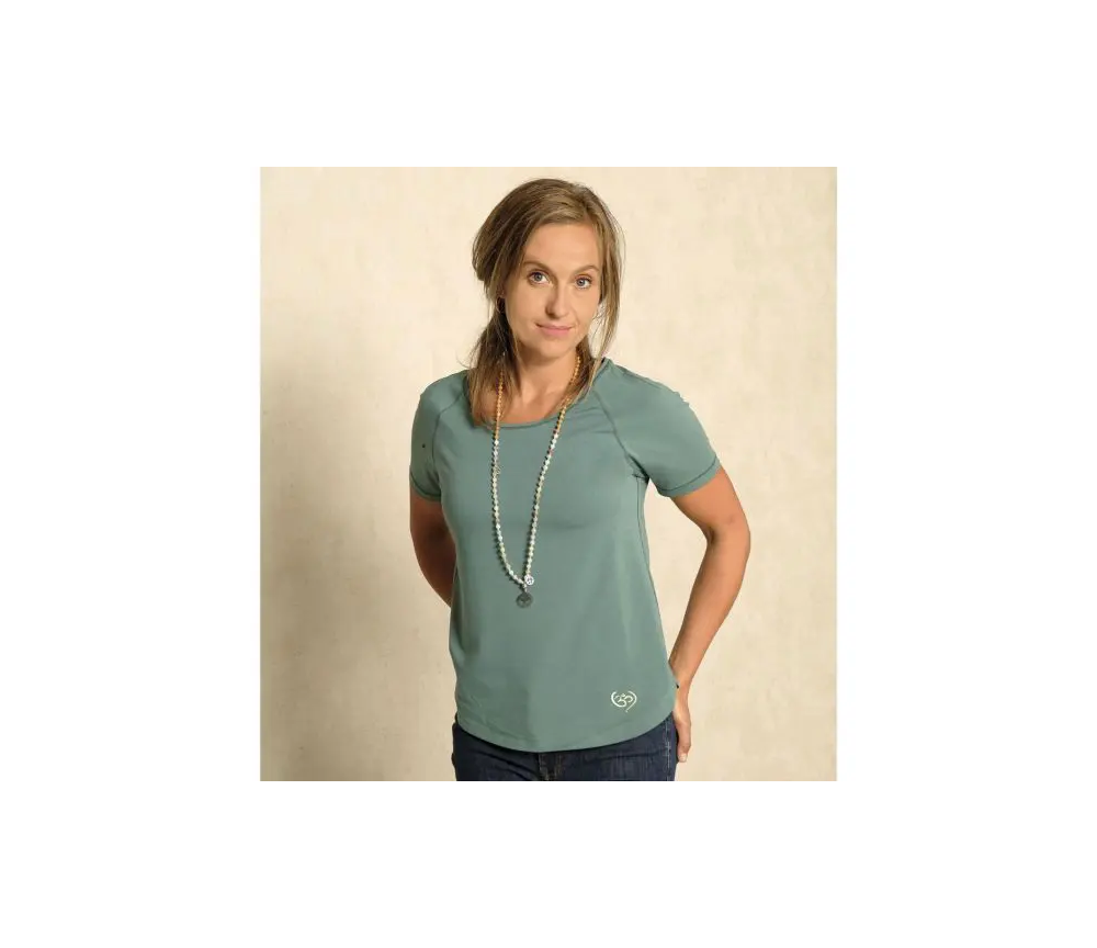 Spirit of OM - Shirt Raglan OM Herz - grün