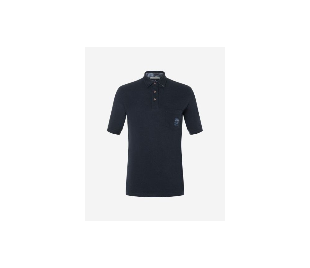 The Spirit of OM - Polo-Shirt - Bambus Piqué - dunkelblau