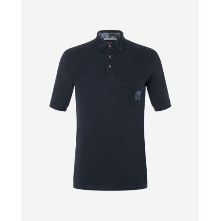 The Spirit of OM - Polo-Shirt - Bambus Piqué - dunkelblau