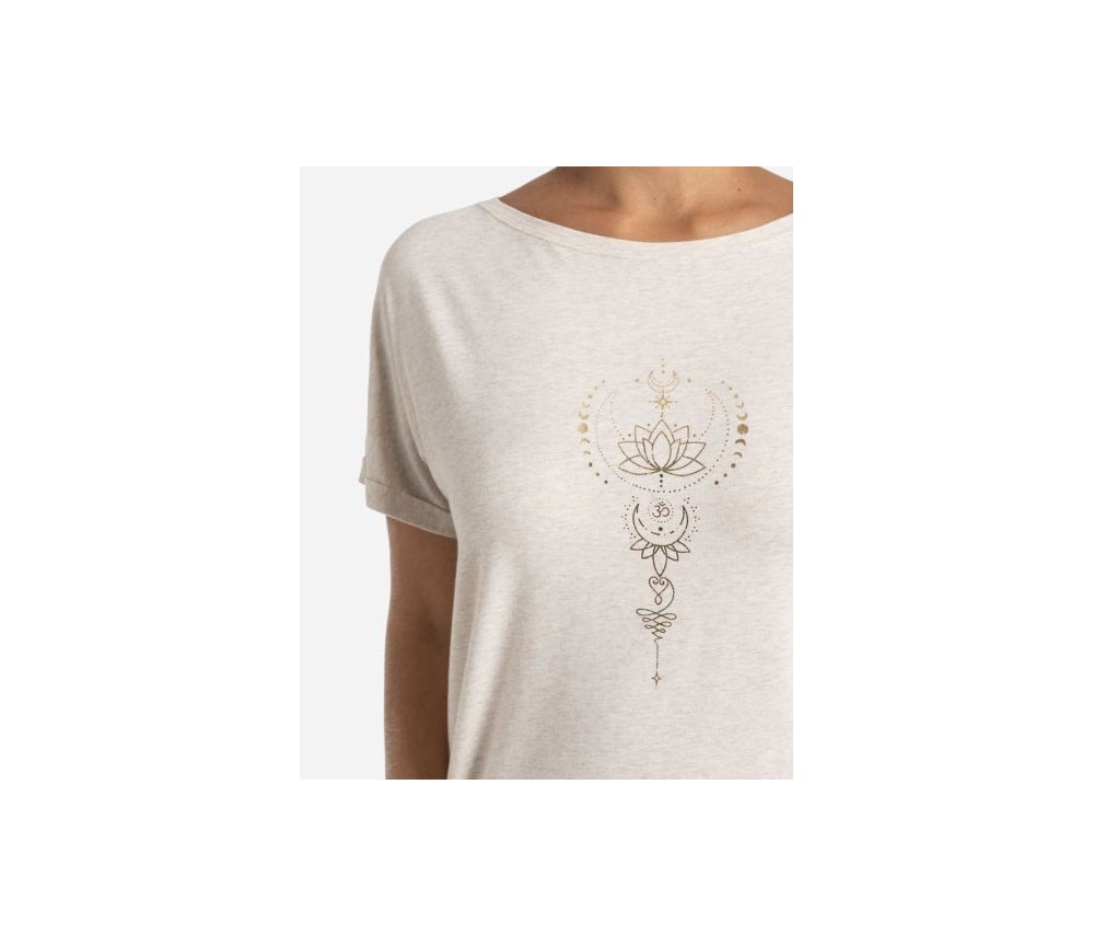 Spirit of OM - Shirt Eka Padma - sand-nature melange gold