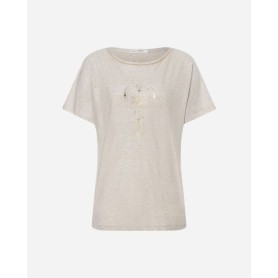 Spirit of OM - Shirt Eka Padma - sand-nature melange gold
