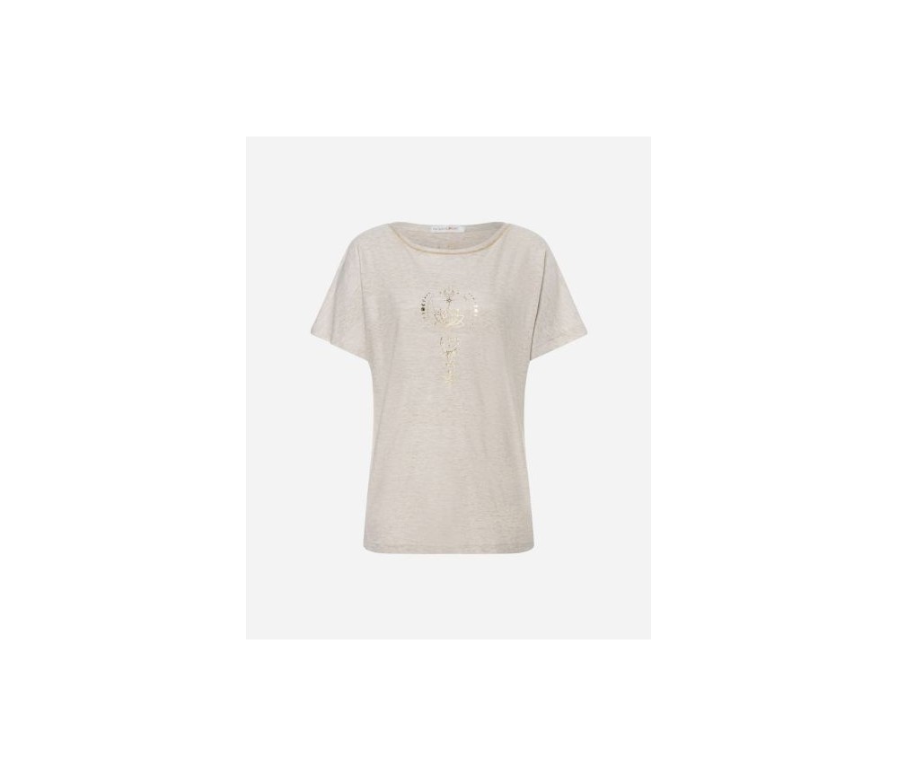 Spirit of OM - Shirt Eka Padma - sand-nature melange gold