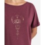 The Spirit of OM - Shirt - comfort fit Eka Padma - violett-rot/melange gold