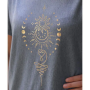 The Spirit of OM - Shirt - women - blue-melange-gold