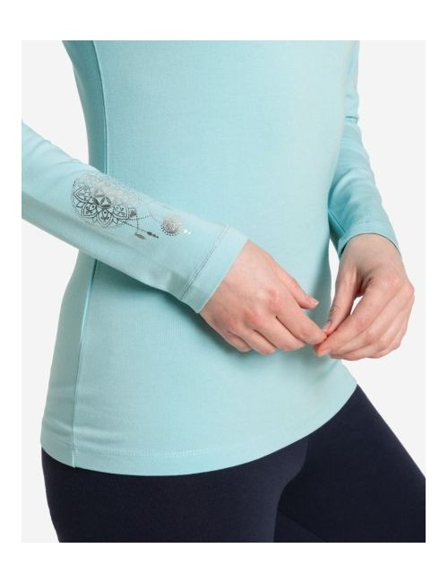 Spirit of OM - Langarm-Shirt Bambus - blue-breeze