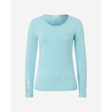 Spirit of OM - Langarm-Shirt Bambus - blue-breeze