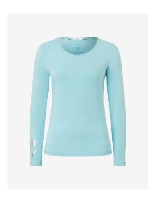 Spirit of OM - Langarm-Shirt Bambus - blue-breeze