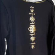 Spirit of OM - Langarm-Shirt Chakra-Flower - schwarz