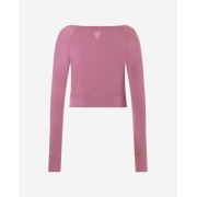 Spirit of OM - Longsleeve Crop Shirt Bambus - amethyst