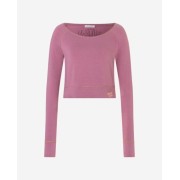 Spirit of OM - Longsleeve Crop Shirt Bambus - amethyst