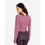 Spirit of OM - Longsleeve Crop Shirt Bambus - amethyst