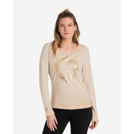 Spirit of OM - Langarm-Shirt OM Mandala - sand