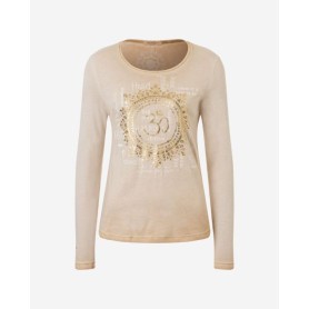 Spirit of OM - Langarm-Shirt OM Mandala - sand