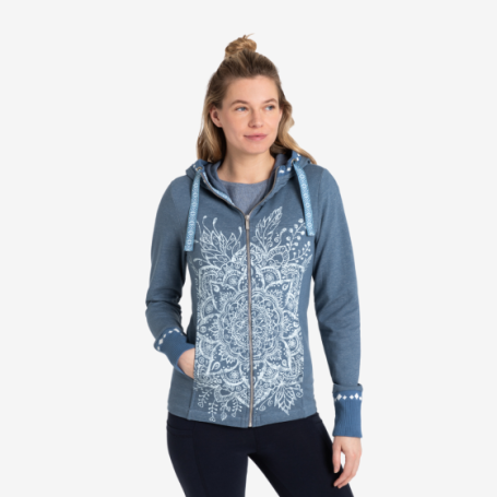Spirit of OM - Sweatjacke women - jeansblau