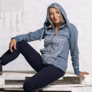 Spirit of OM - Sweatjacke women - jeansblau